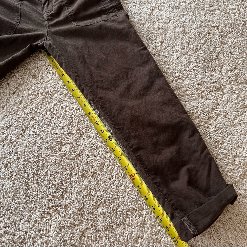 Vintage Y2K Hollister Linen Cargo Capri Pants XS Brown Low Rise Preppy - Picture 9 of 11